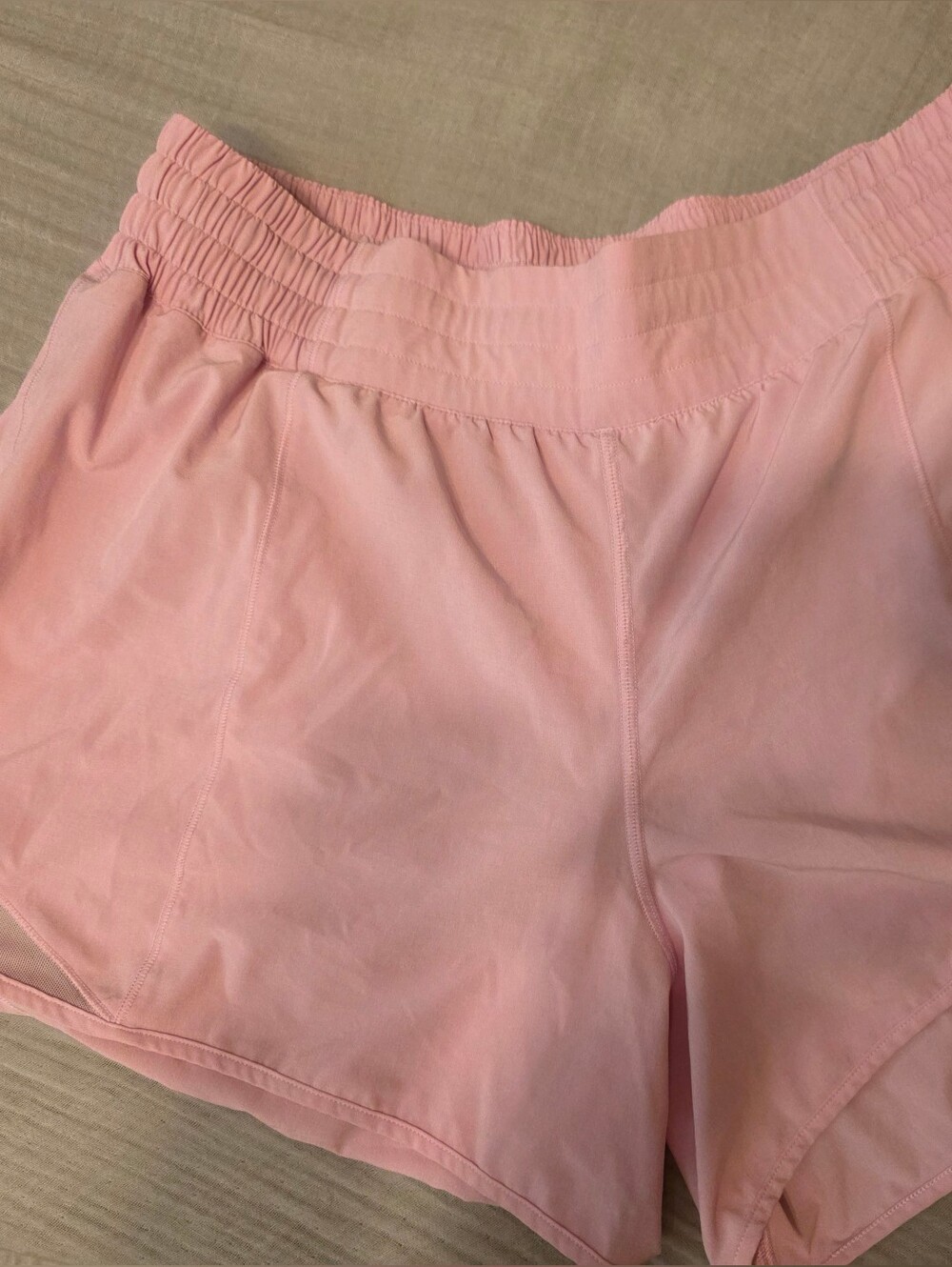 Lukulemon Women’s Pink Athletic Shorts - Soft Elastic Waist Sz L